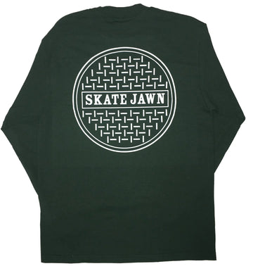 Skate Jawn Sewer Cap Long Sleeve (Green)